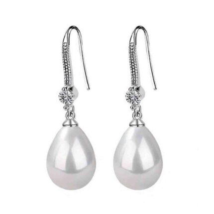 Crystal Pearl Drop Earrings