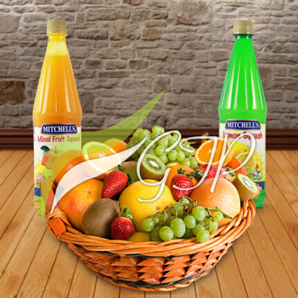 Mesmerising Basket With Squash Drink